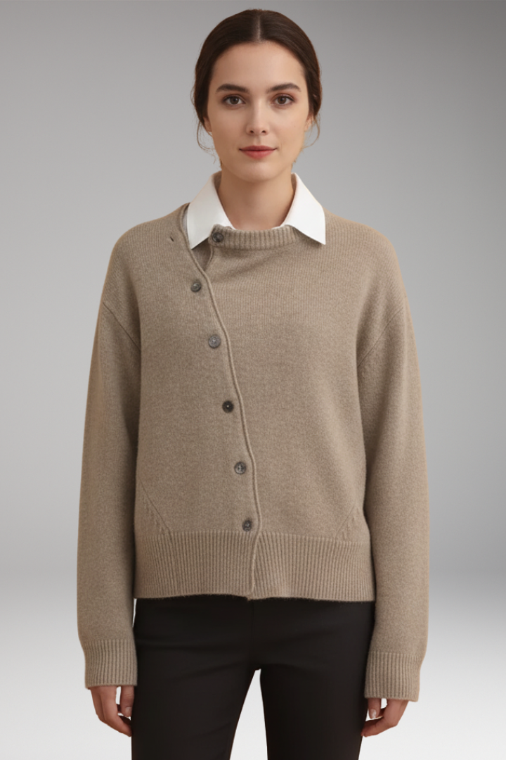 Women's Long Sleeve Asymmetrical Cardigan
