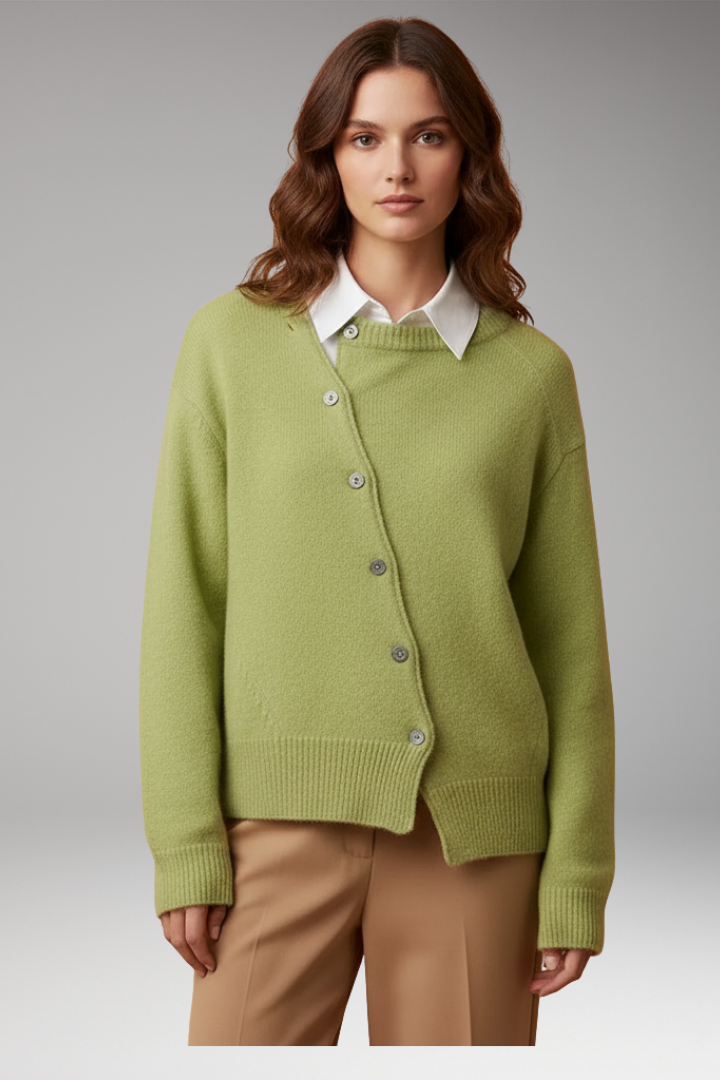 Women's Long Sleeve Asymmetrical Cardigan