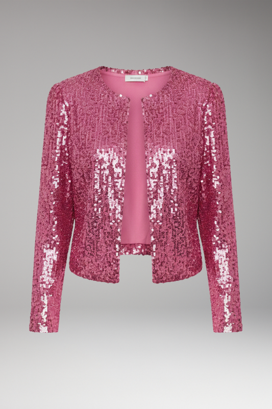 Women's Sequined Cardigan Open Front - 
Fashinoza