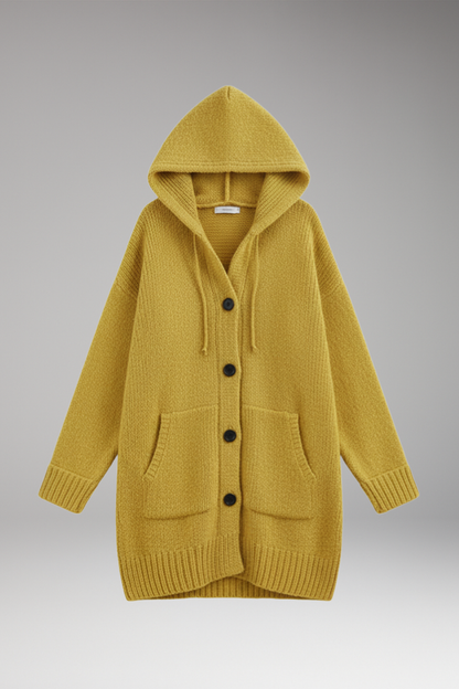 Women's Hooded Cardigan Button Front - 
Fashinoza