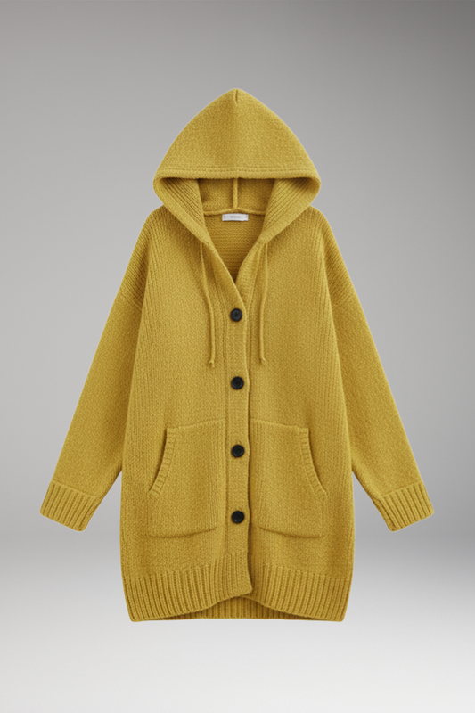 Women's Hooded Cardigan Button Front - 
Fashinoza