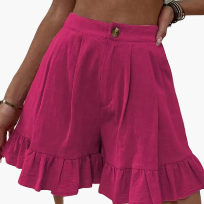 Women's Elastic Waist Cotton Wide Leg Shorts