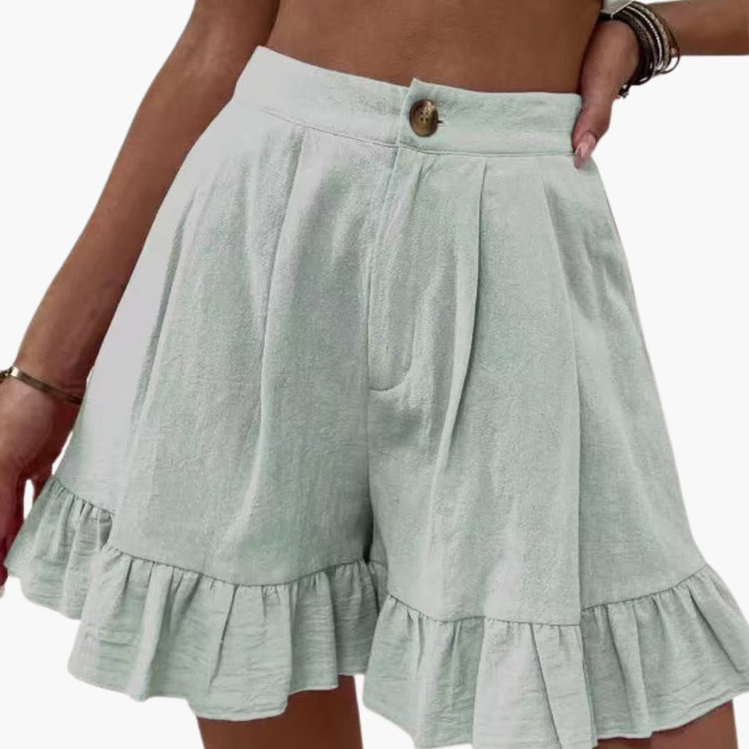 Women's Elastic Waist Cotton Wide Leg Shorts