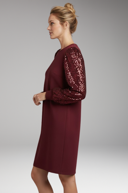 Women's Casual Dress Glitter Sleeves Relaxed Fit