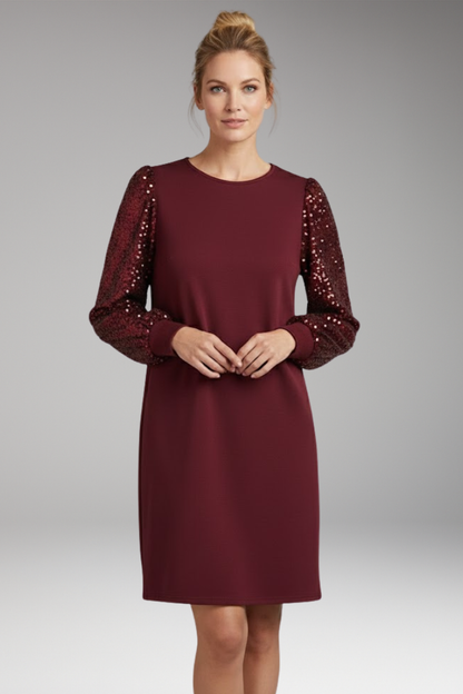 Women's Casual Dress Glitter Sleeves Relaxed Fit