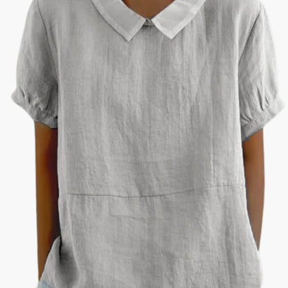 Women's Cotton Short Sleeve Blouse