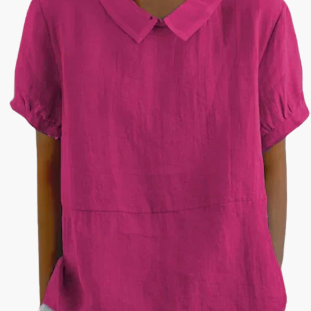Women's Cotton Short Sleeve Blouse