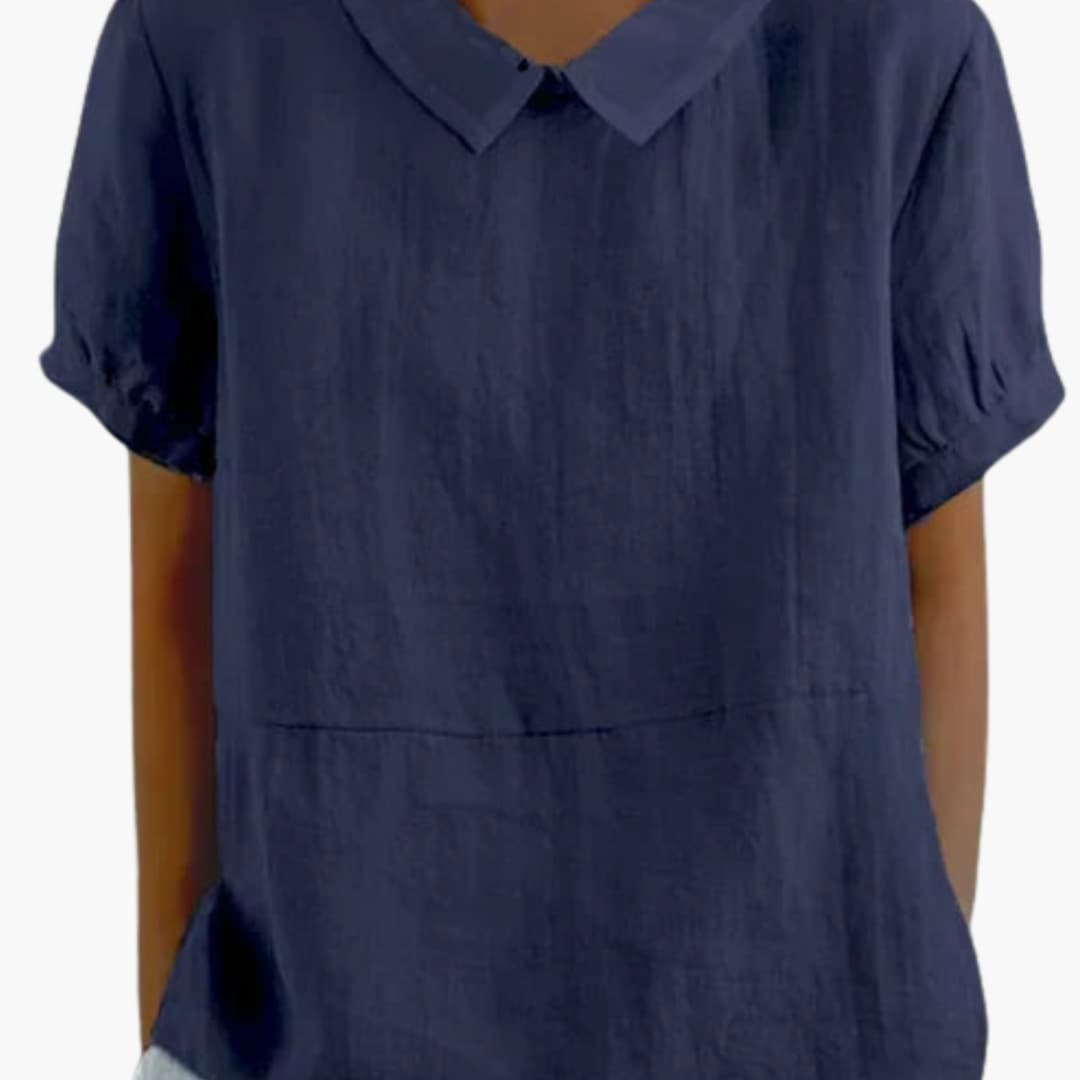Women's Cotton Short Sleeve Blouse