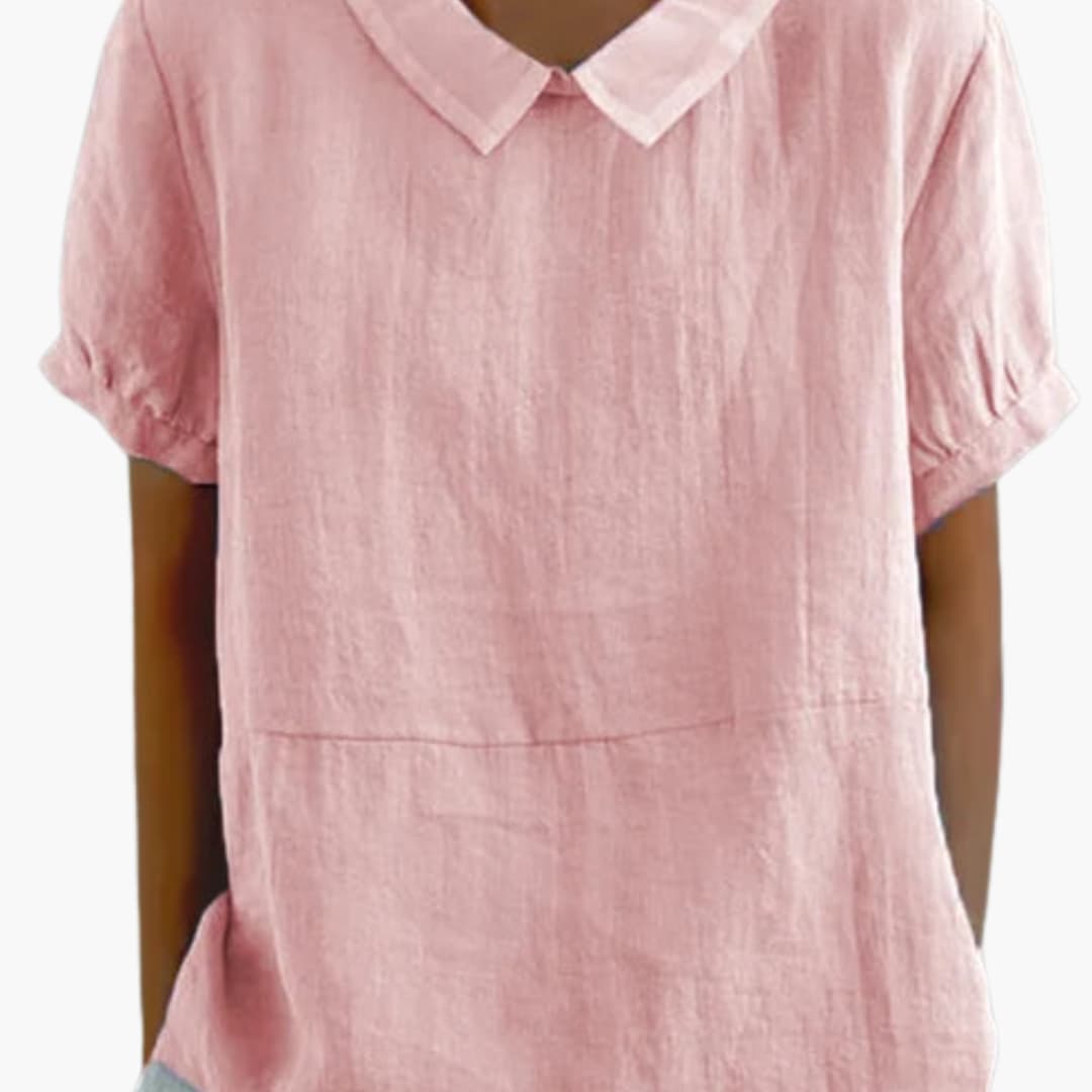 Women's Cotton Short Sleeve Blouse