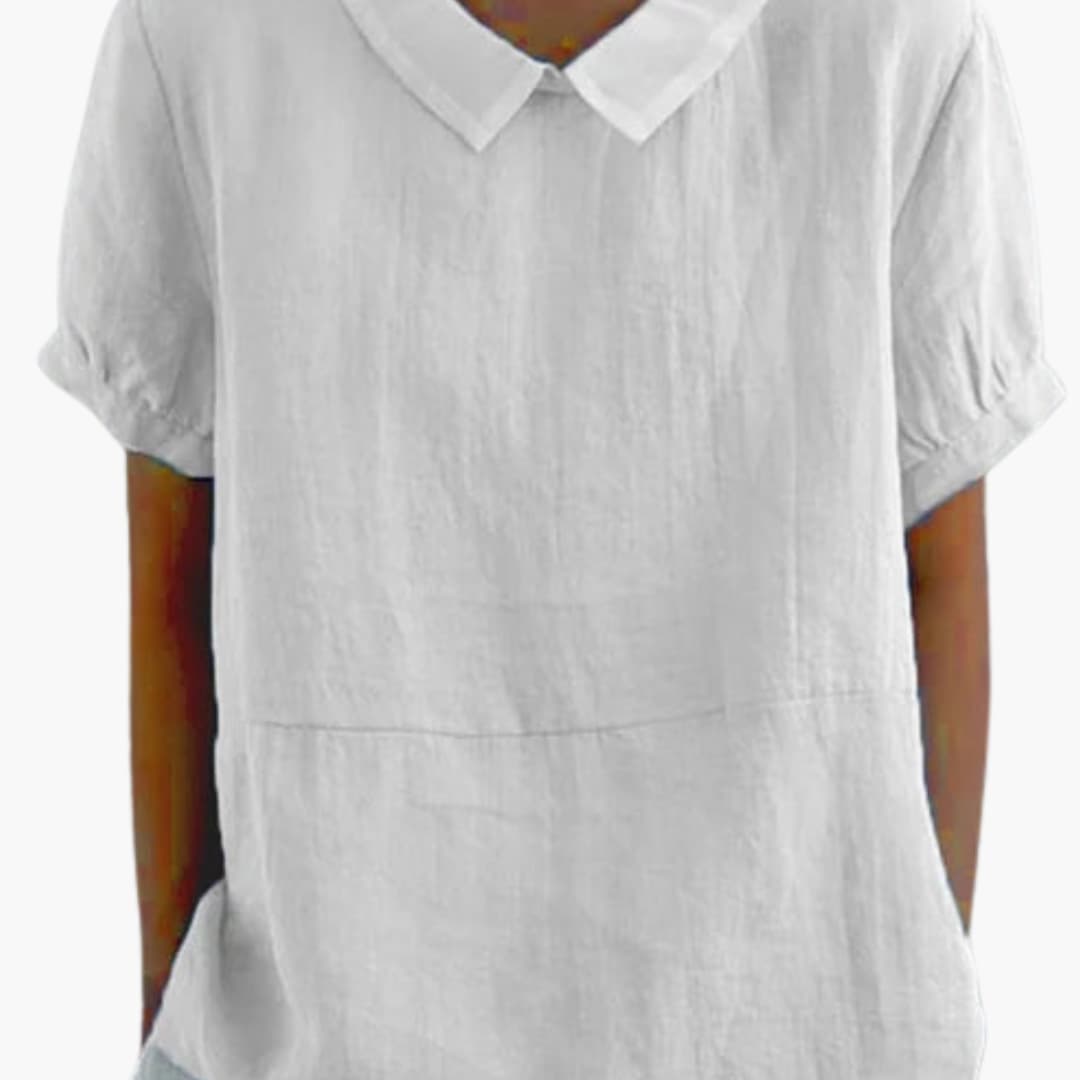 Women's Cotton Short Sleeve Blouse