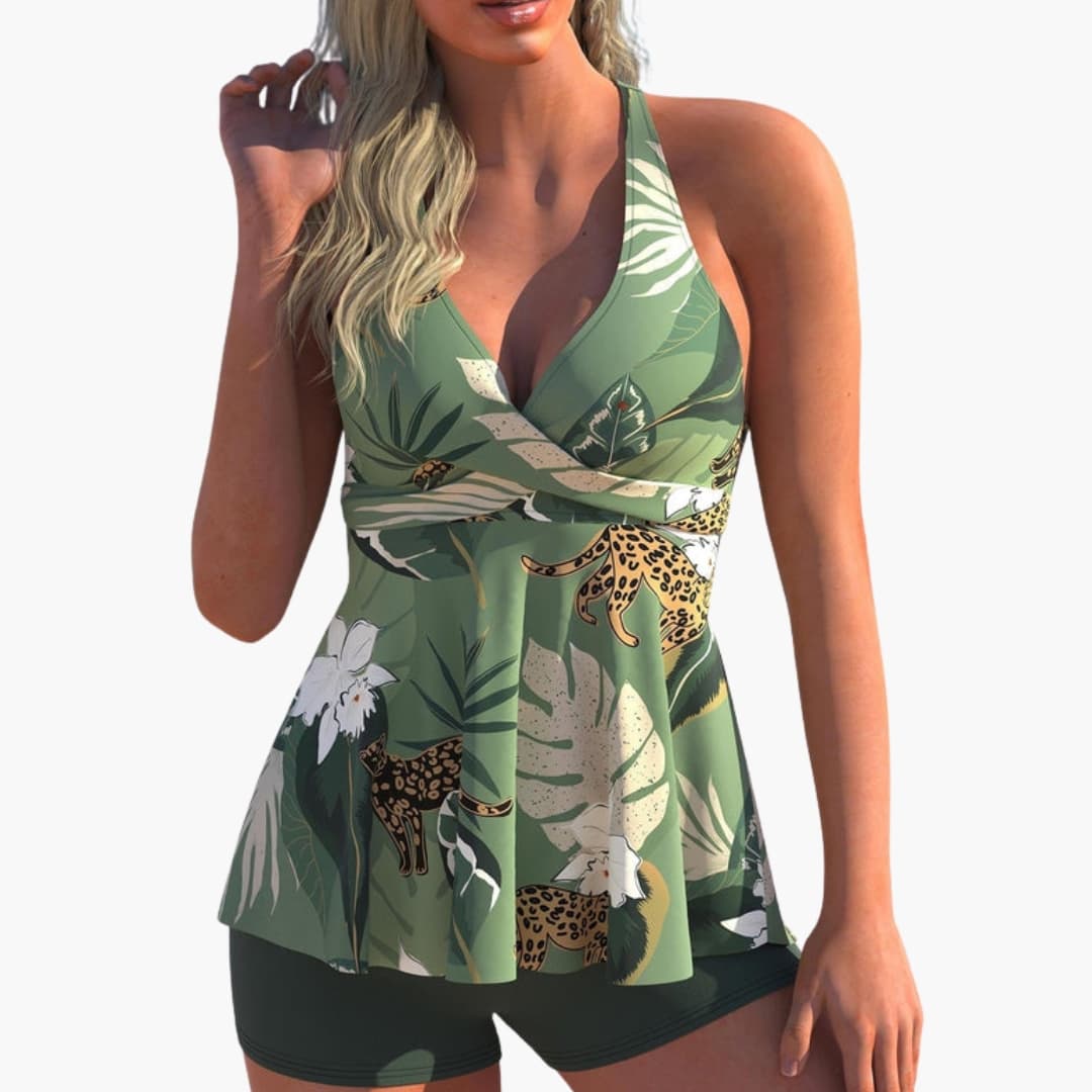 Women's Two Piece Tankini Swimsuit Set - Fashinoza