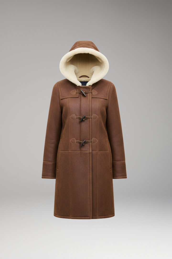 Women's Hooded Coat Toggle Closure - 
Fashinoza