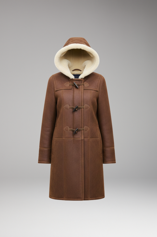 Women's Hooded Coat Toggle Closure - 
Fashinoza