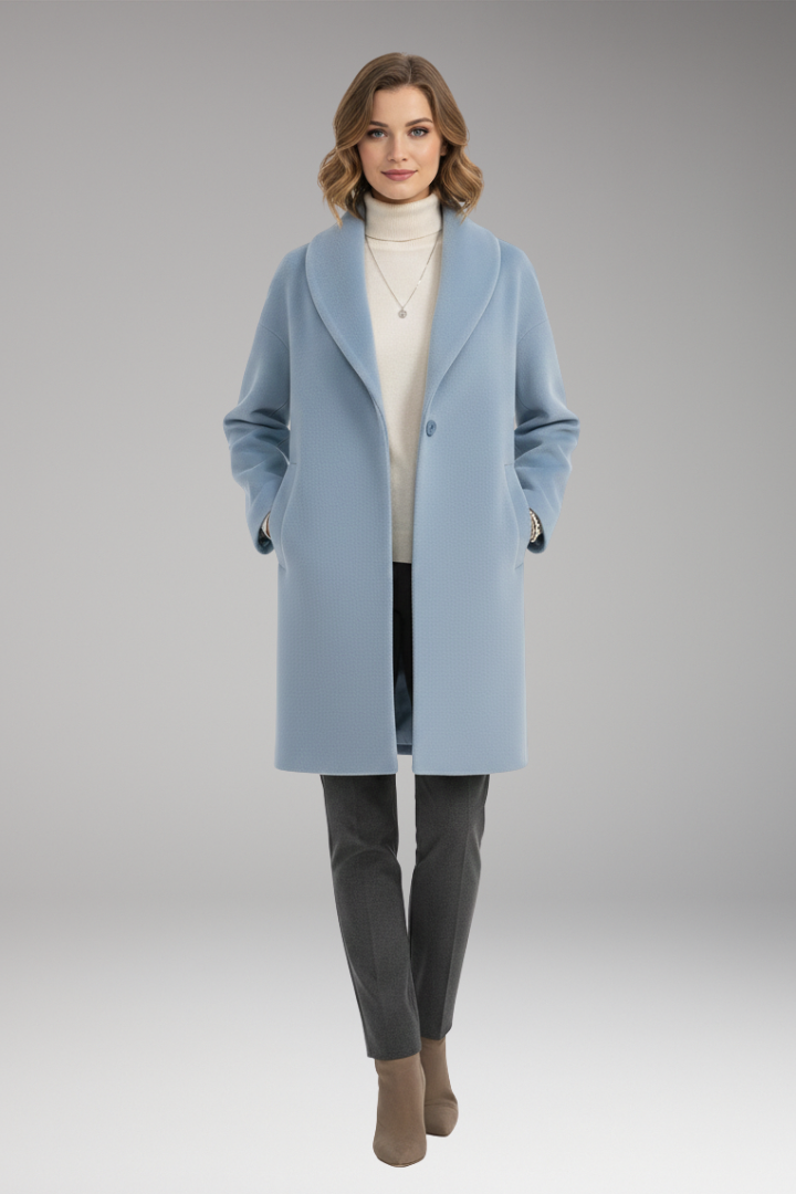 Women's Long Sleeve Coat Wide Collar