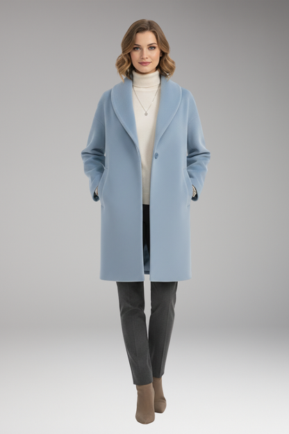 Women's Long Sleeve Coat Wide Collar