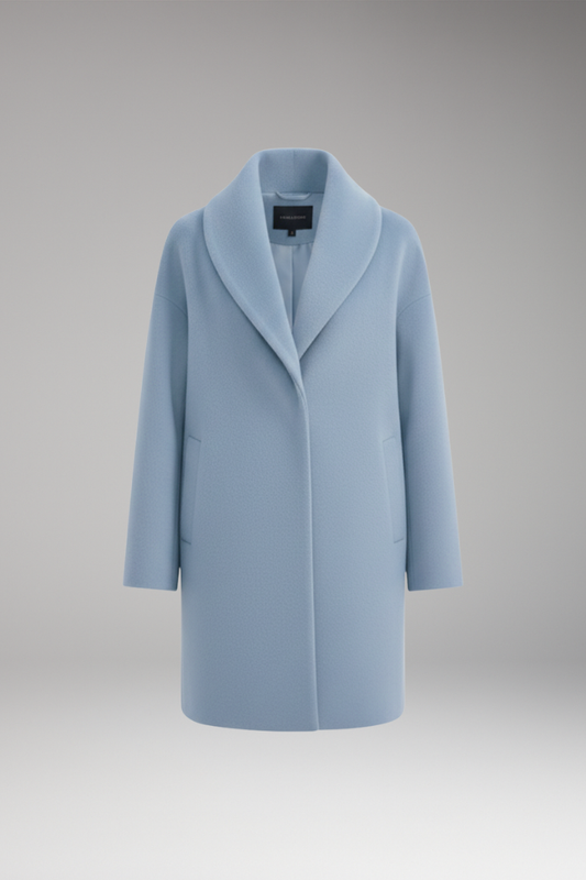 Women's Long Sleeve Coat Wide Collar - 
Fashinoza