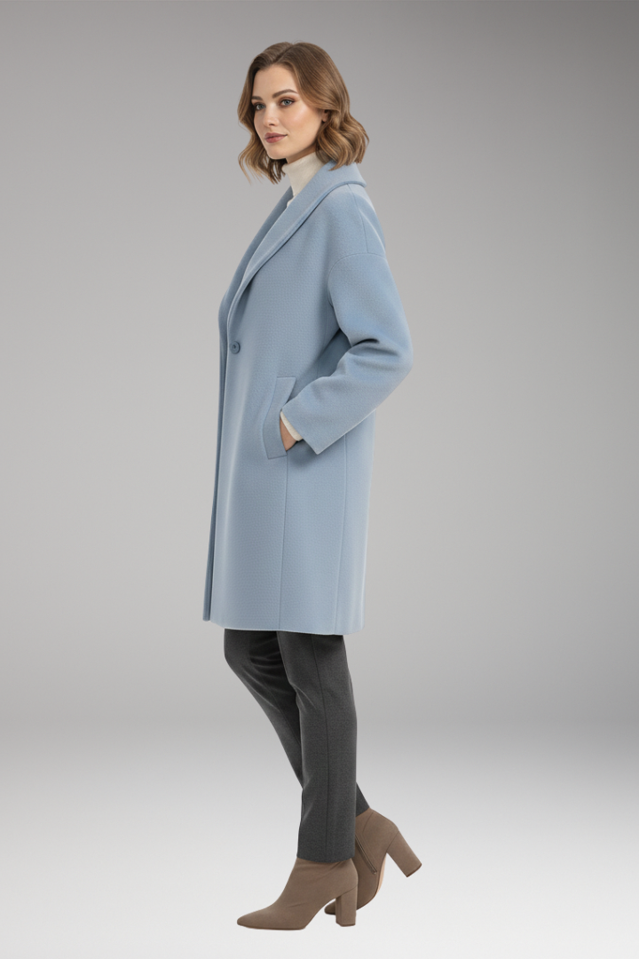 Women's Long Sleeve Coat Wide Collar