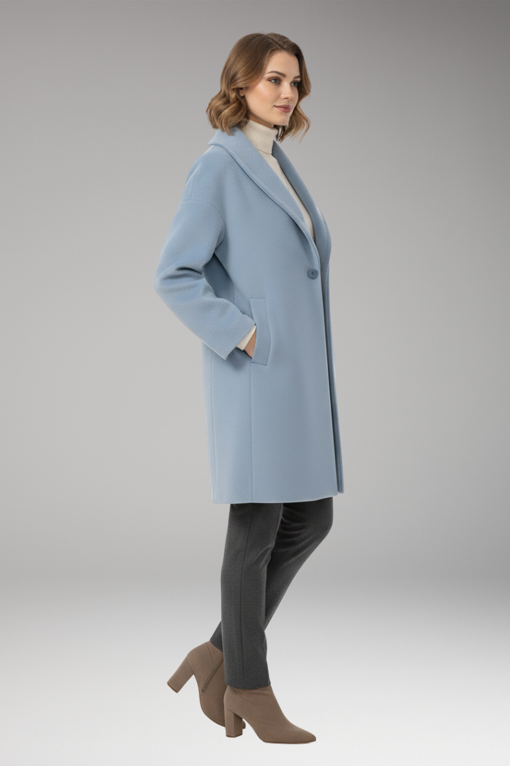 Women's Long Sleeve Coat Wide Collar