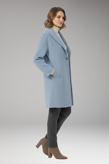 Women's Long Sleeve Coat Wide Collar