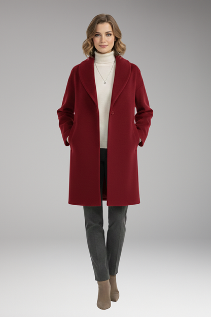 Women's Long Sleeve Coat Wide Collar