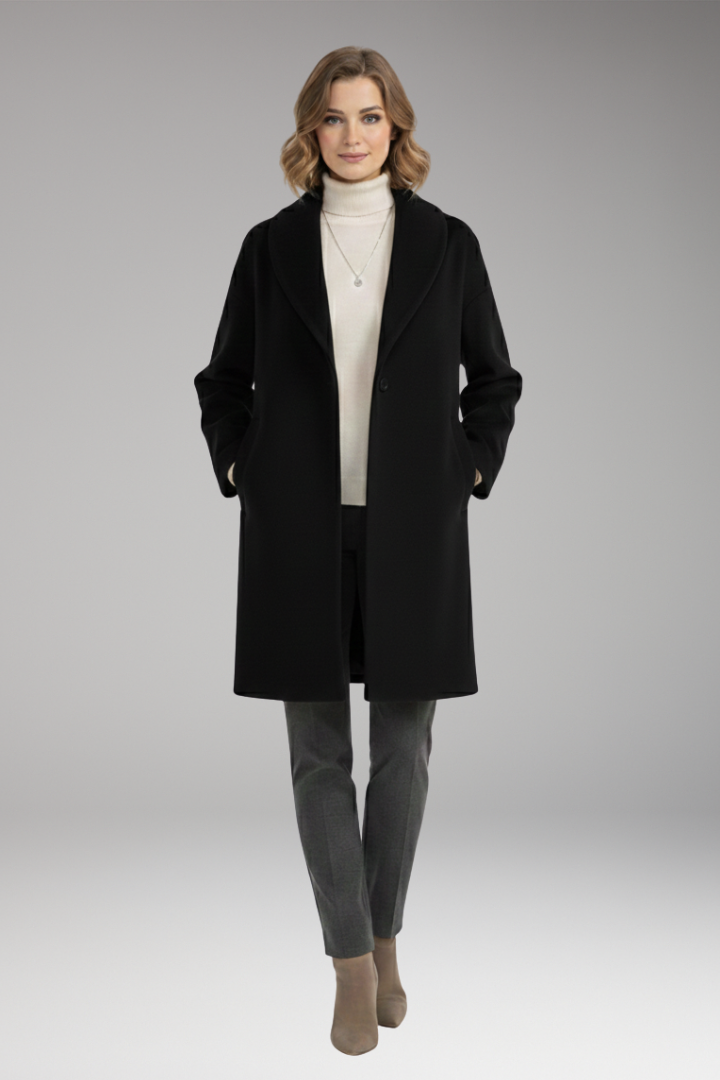 Women's Long Sleeve Coat Wide Collar