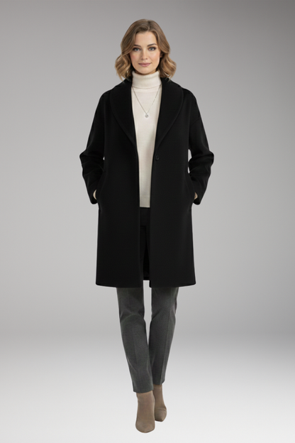 Women's Long Sleeve Coat Wide Collar