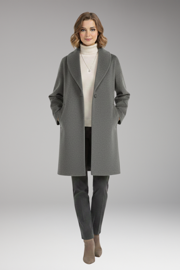 Women's Long Sleeve Coat Wide Collar