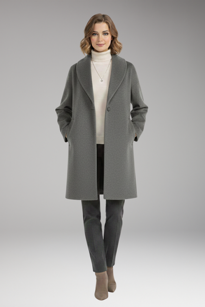 Women's Long Sleeve Coat Wide Collar