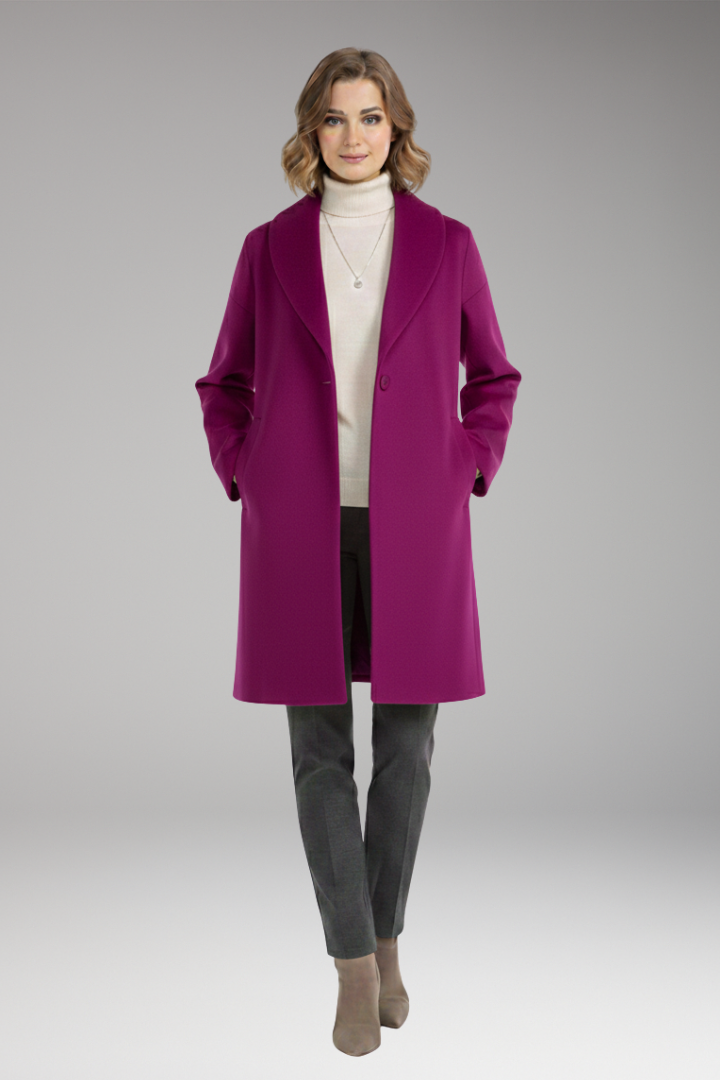 Women's Long Sleeve Coat Wide Collar
