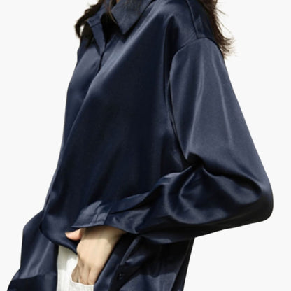 Women's Long Sleeve Button Front Blouse