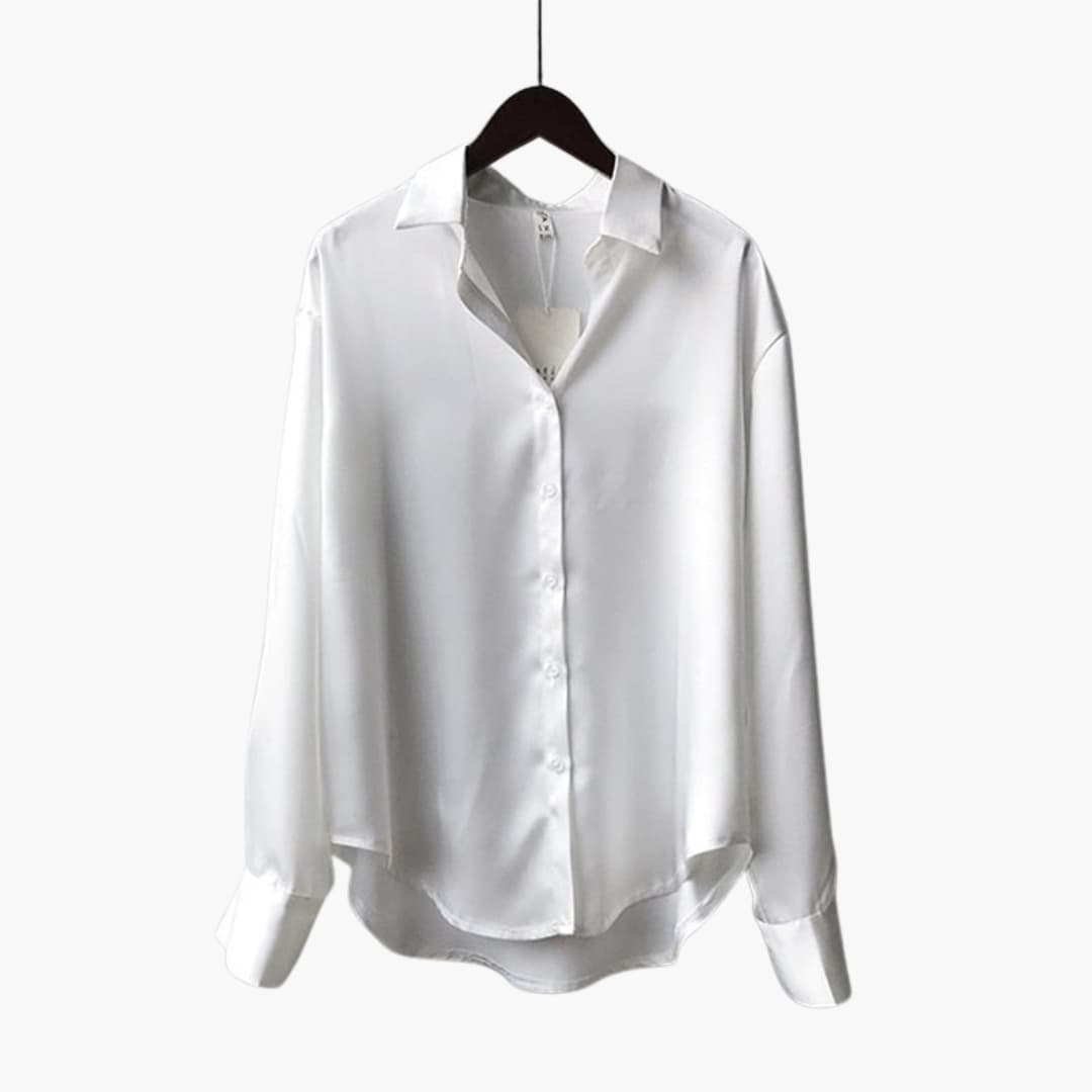 Women's Long Sleeve Button Front Blouse