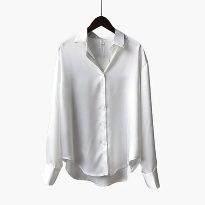Women's Long Sleeve Button Front Blouse
