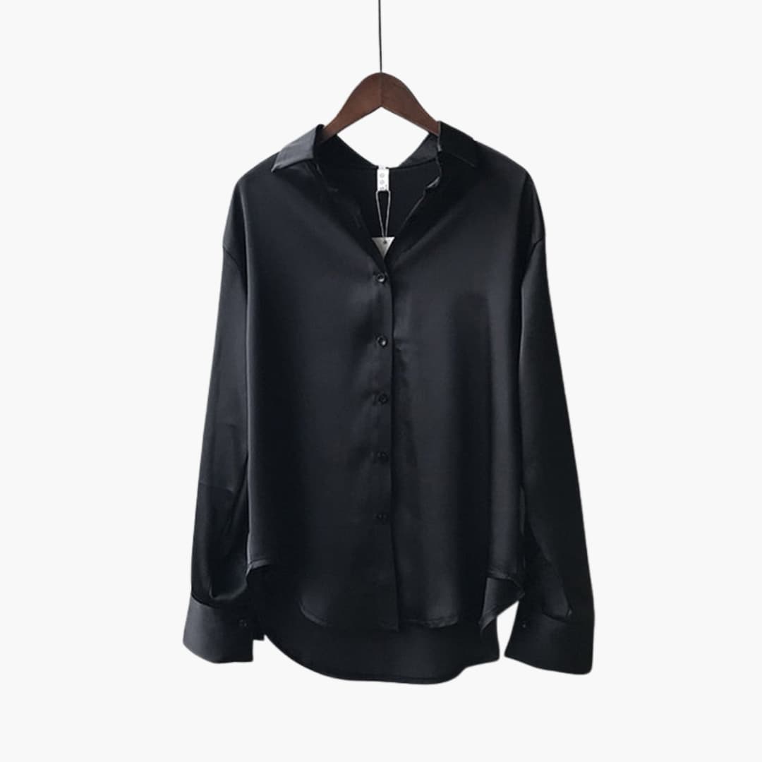 Women's Long Sleeve Button Front Blouse