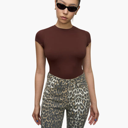 Women's Short Sleeve Crewneck T-Shirt Stretch