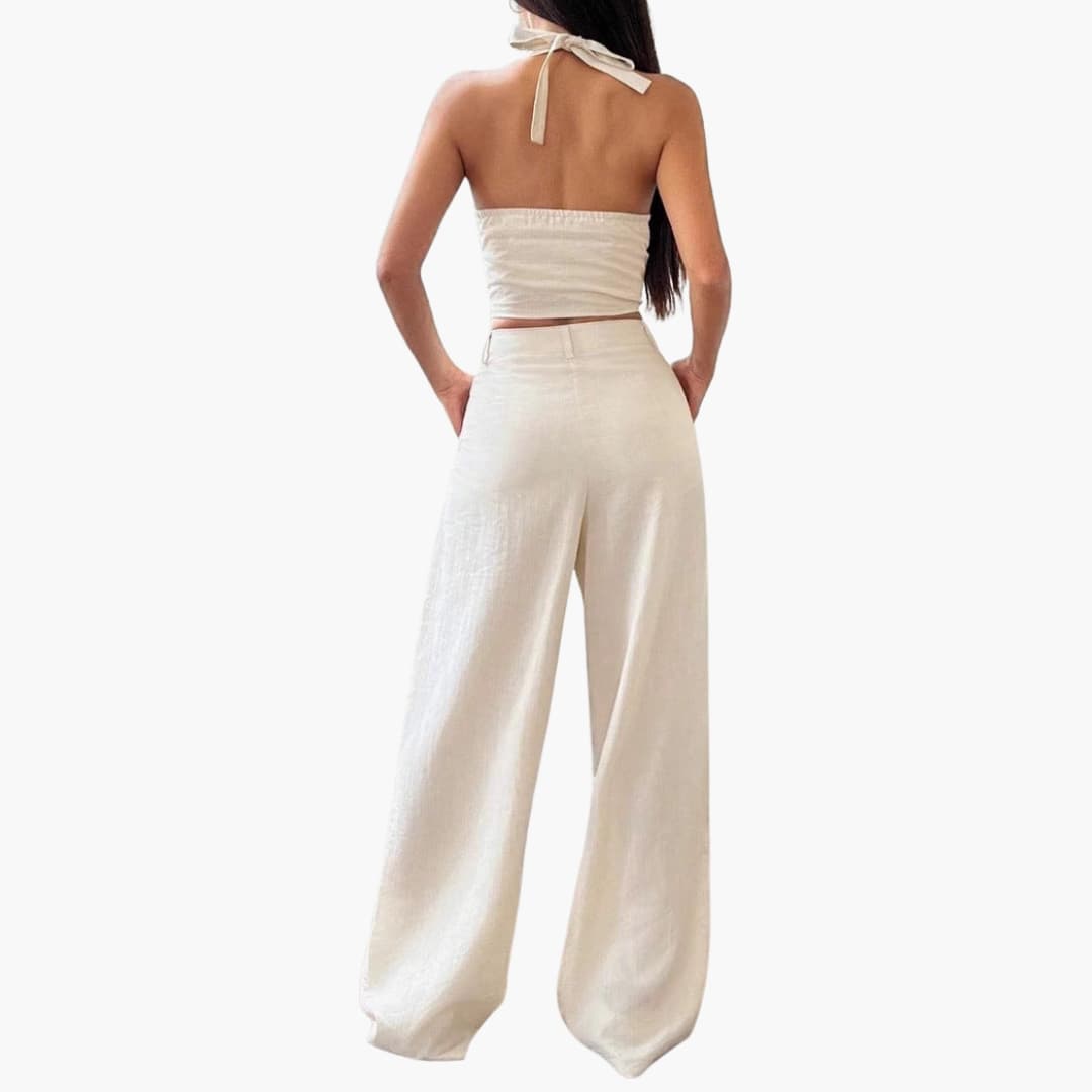 Women's Two-Piece Crop Pants Set