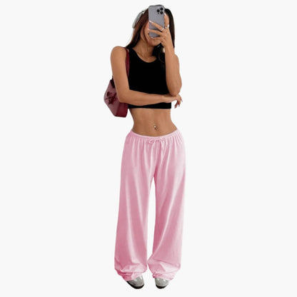 Women's Two Piece Cropped And Wide Leg Pants Set