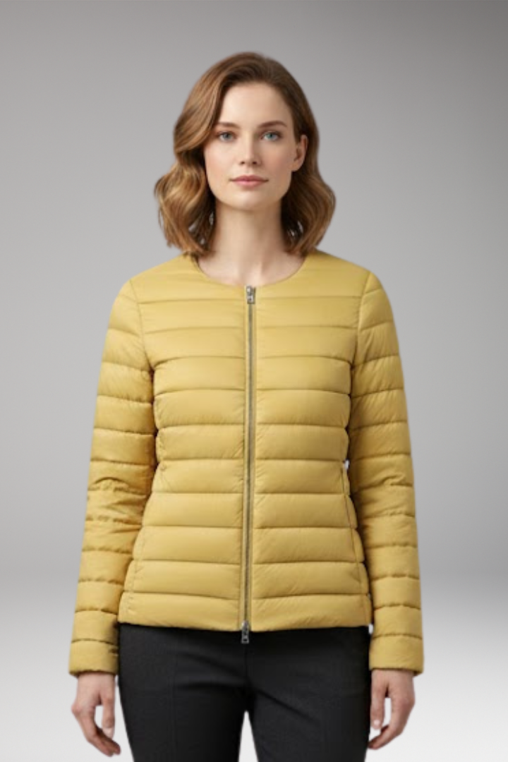 Women's Down Jacket Waterproof Zipper Pockets