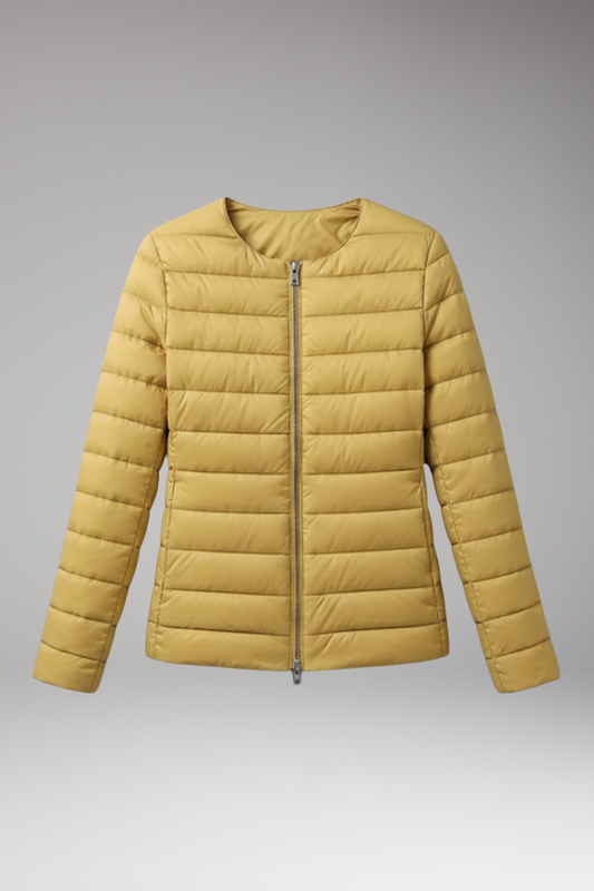 Women's Down Jacket Waterproof Zipper Pockets - 
Fashinoza