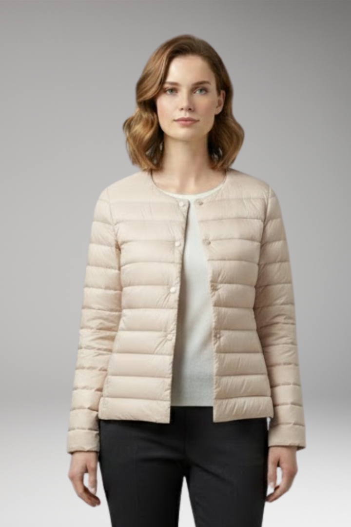 Women's Down Jacket Waterproof Zipper Pockets