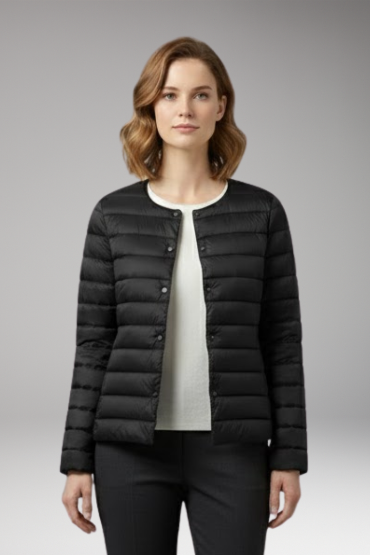 Women's Down Jacket Waterproof Zipper Pockets