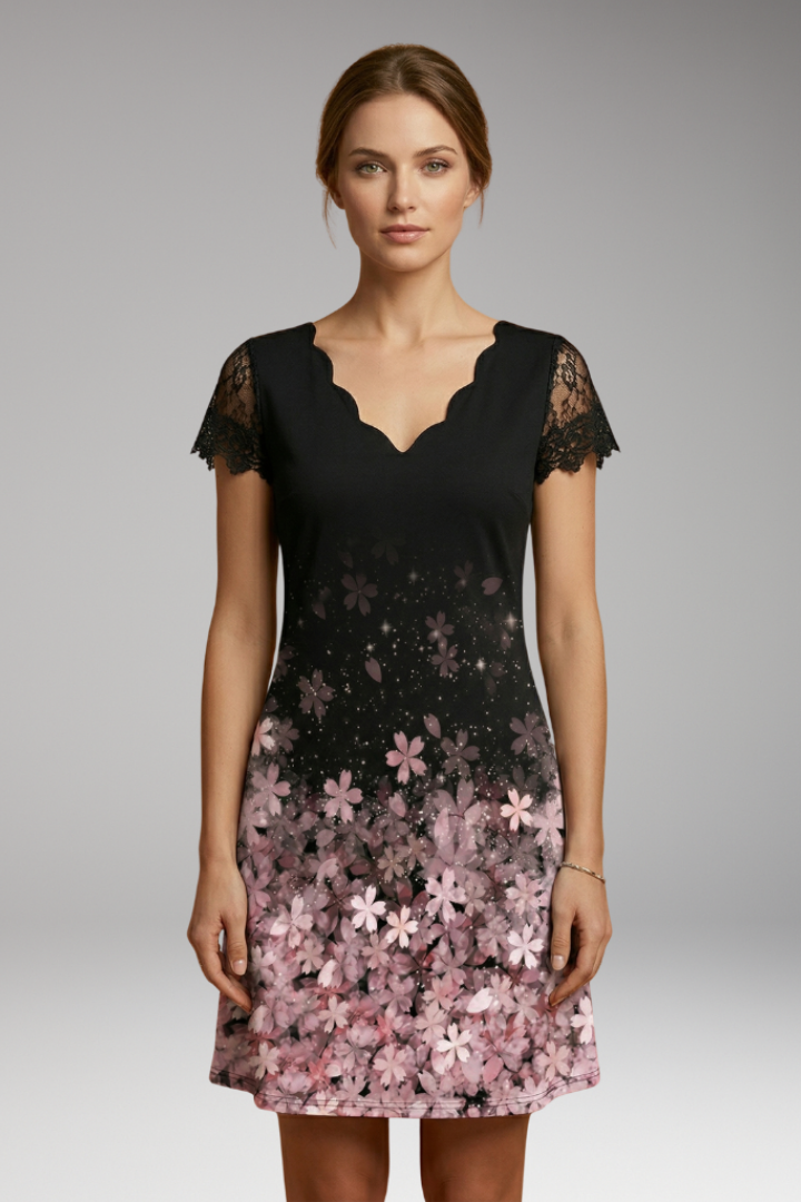 Women's Elegant Dress Intricate Details Classic Style