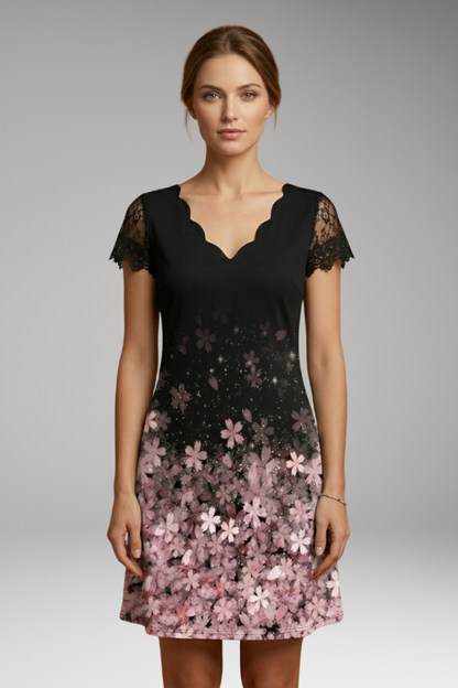 Women's Elegant Dress Intricate Details Classic Style