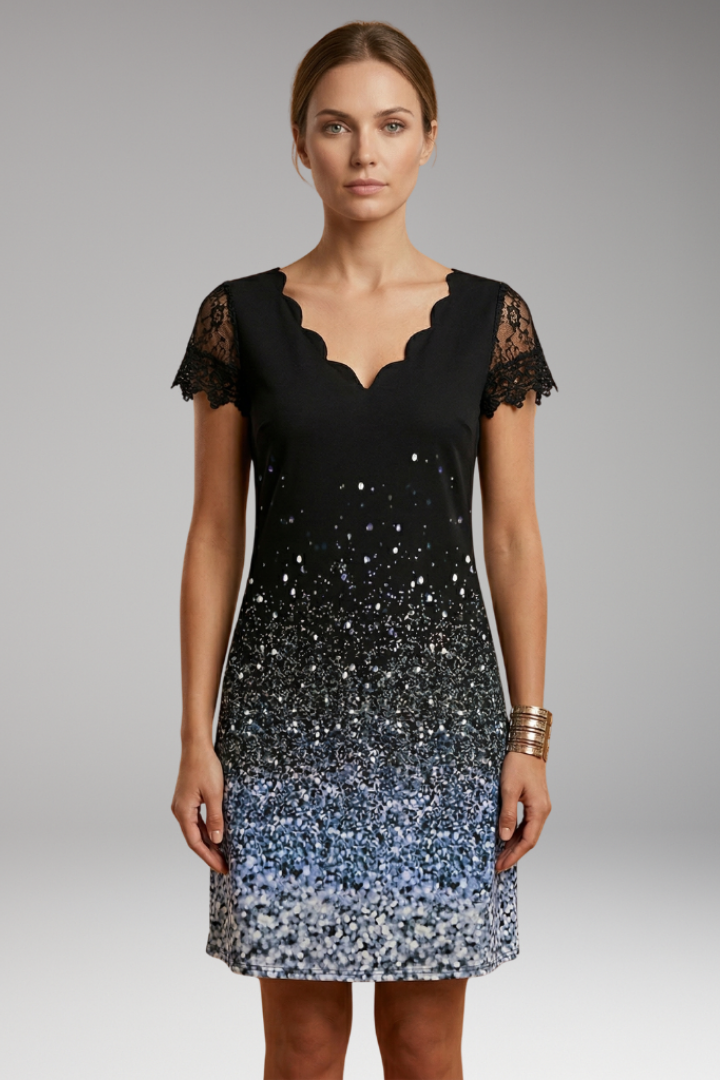 Women's Elegant Dress Intricate Details Classic Style