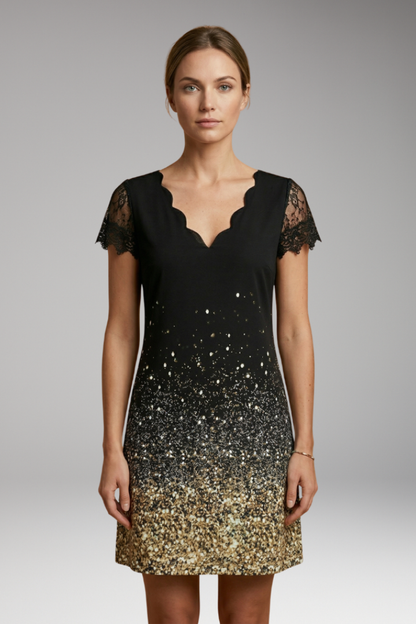 Women's Elegant Dress Intricate Details Classic Style