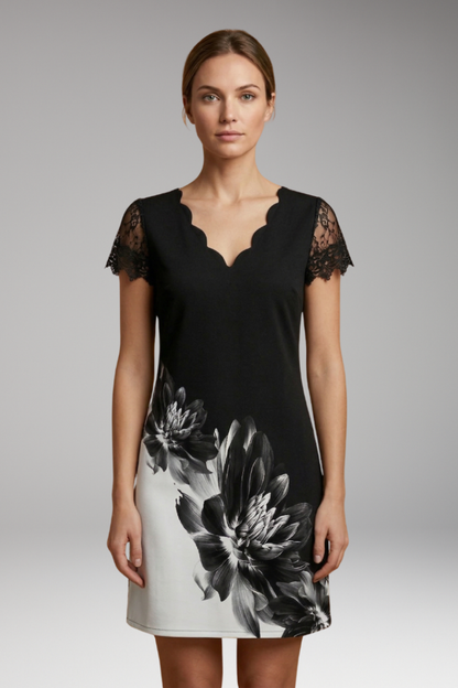Women's Elegant Dress Intricate Details Classic Style