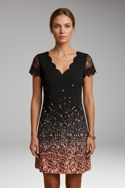 Women's Elegant Dress Intricate Details Classic Style