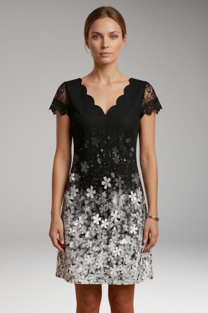 Women's Elegant Dress Intricate Details Classic Style