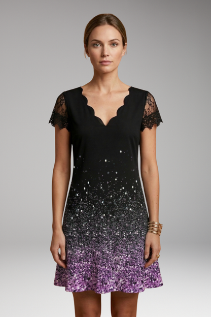 Women's Elegant Dress Intricate Details Classic Style