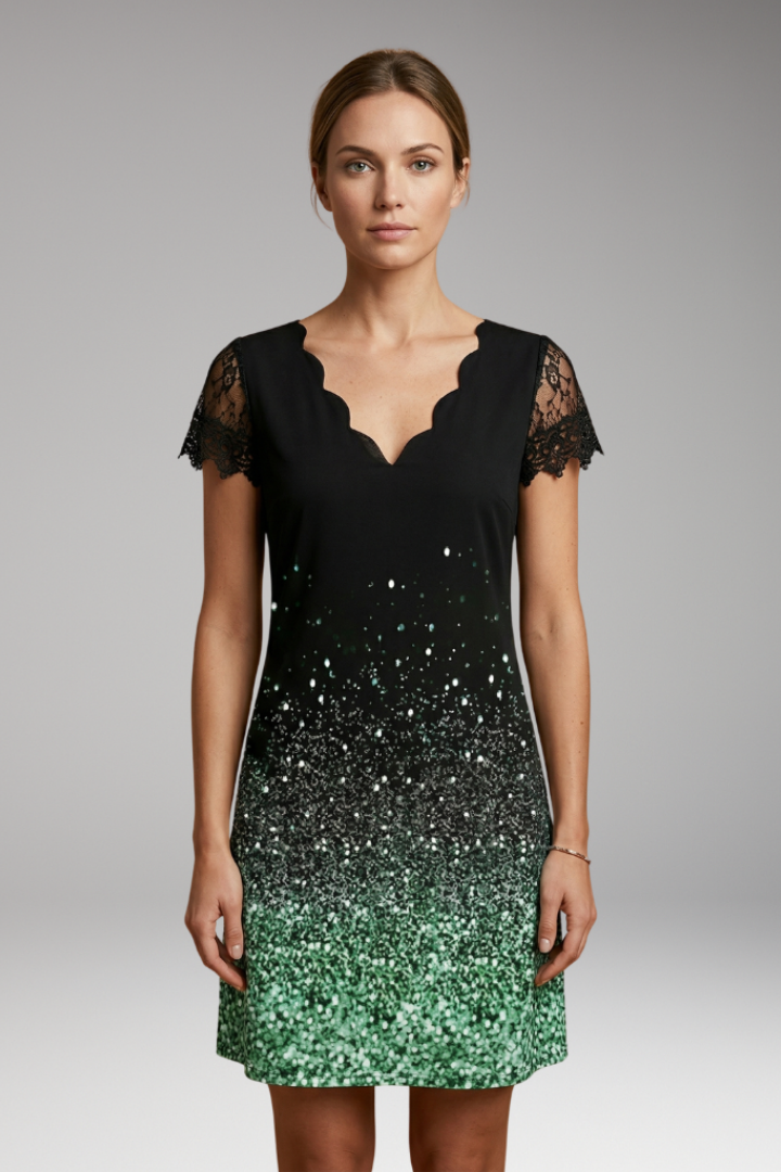 Women's Elegant Dress Intricate Details Classic Style