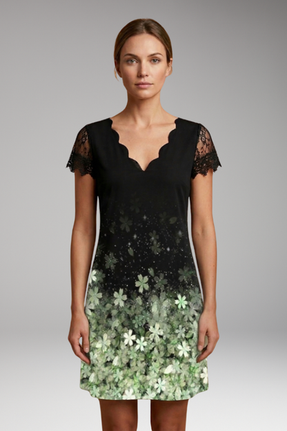 Women's Elegant Dress Intricate Details Classic Style